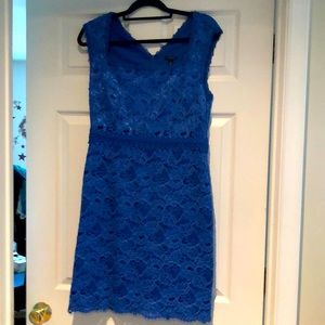 Lace Ann Taylor Dress.  Royal Blue
